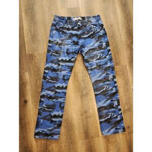 Noiz Y2K Mens camouflage Denim Jeans Multicolor size 34x32* measured